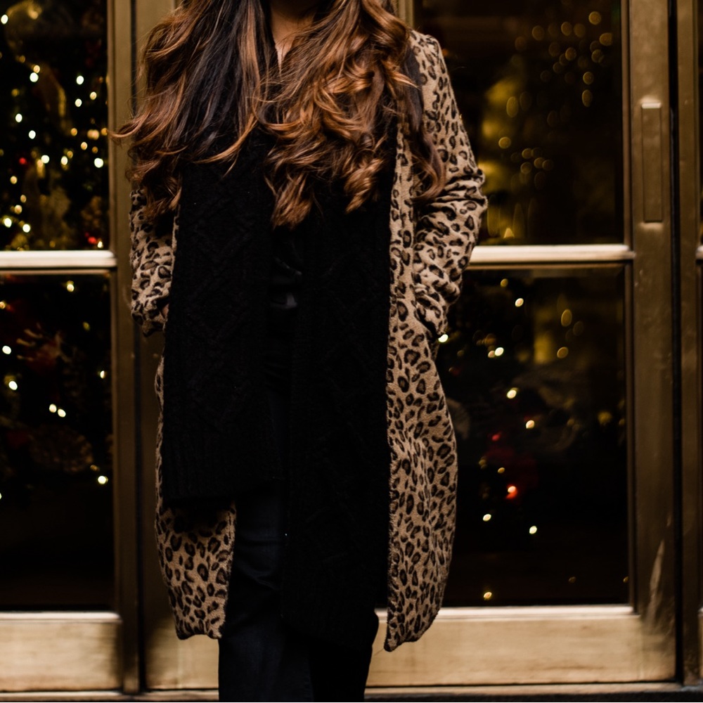 Kendall & Kylie long cheetah coat